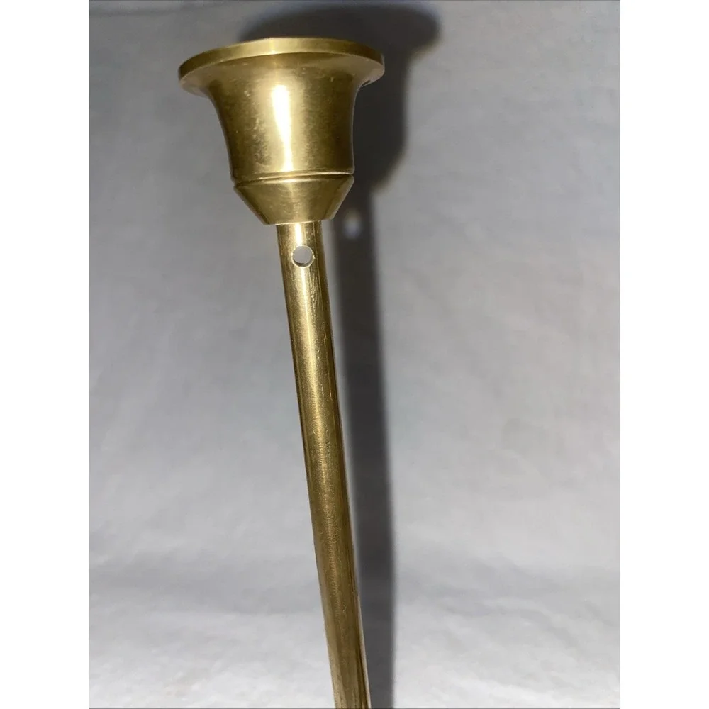 Set Of 3 Vintage Interpur Brass Tapered Candlesticks Made In Taiwan